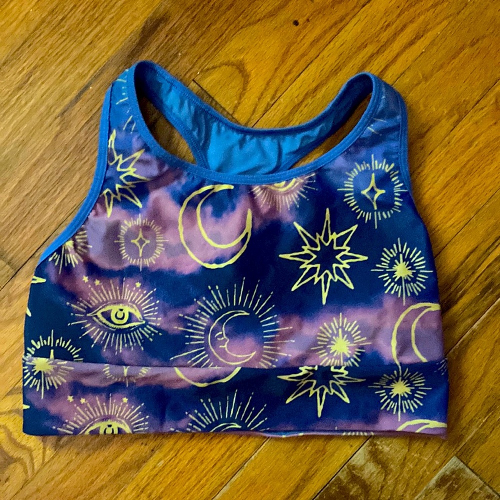 Moon and Stars VIctoria Sport printed bra